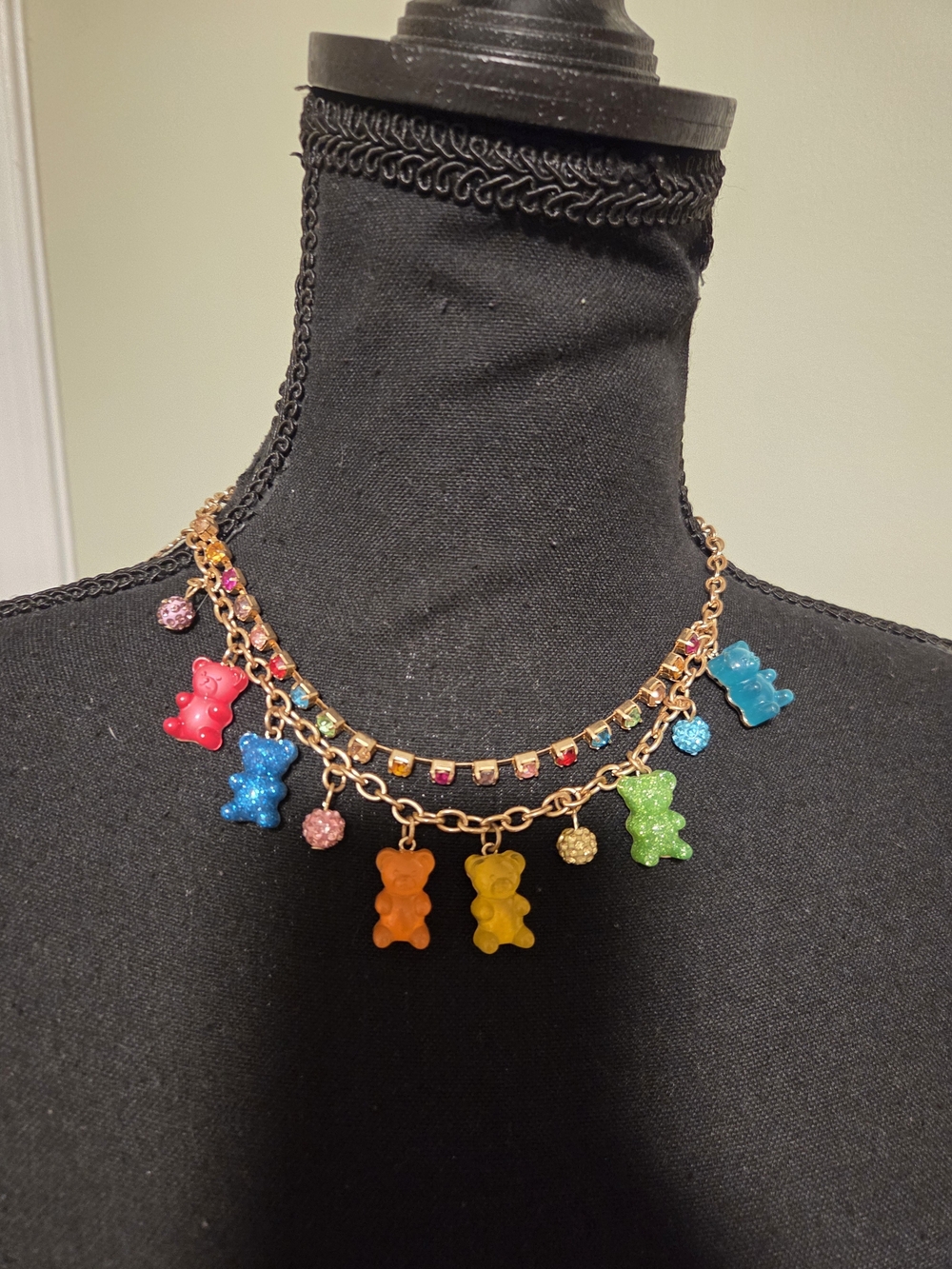 Colorful Gummy Bear Charm Necklace - Multicolor Women Jewelry
